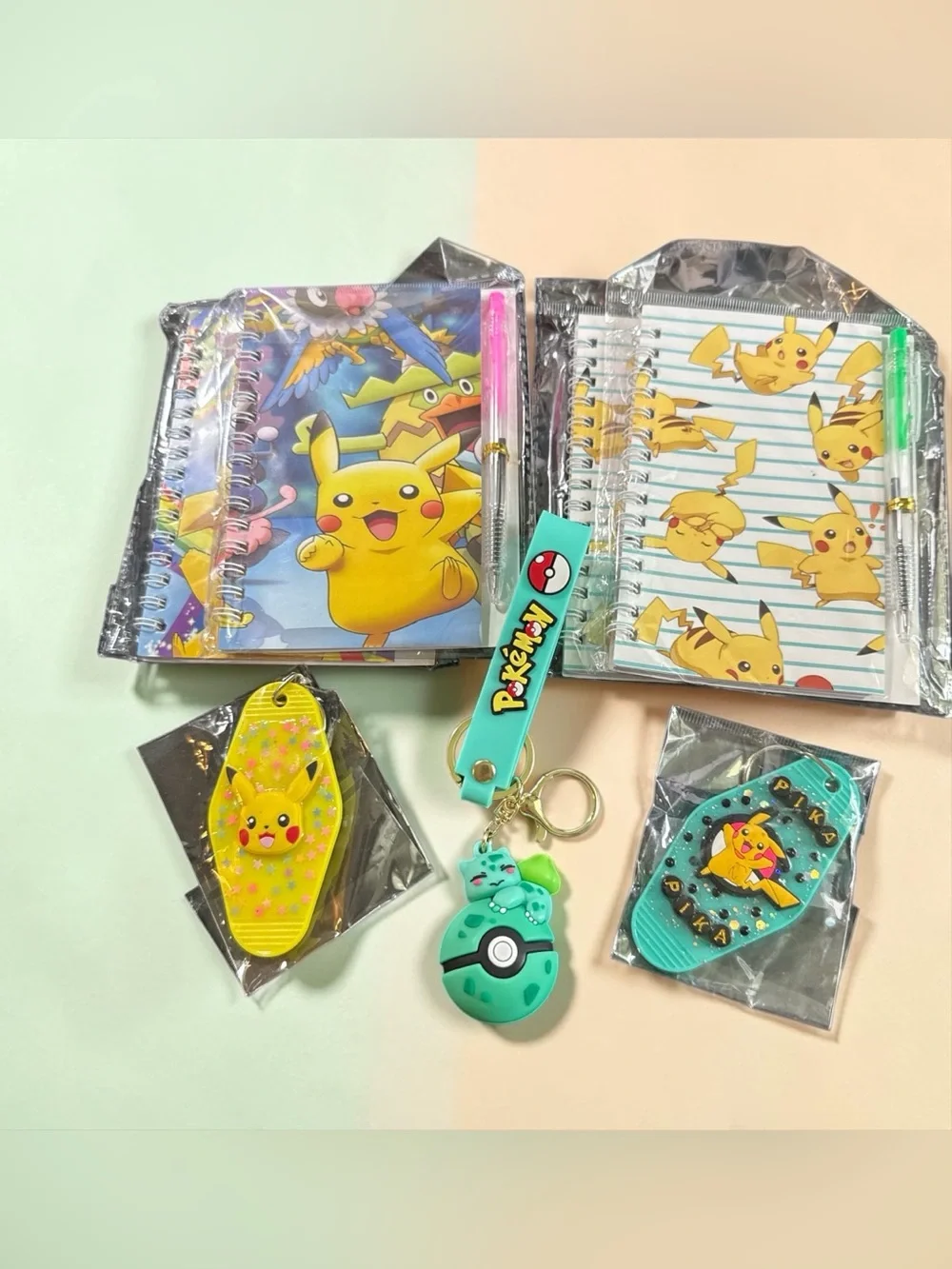 Pikachu Kids Notebooks & Keychains #P7102611